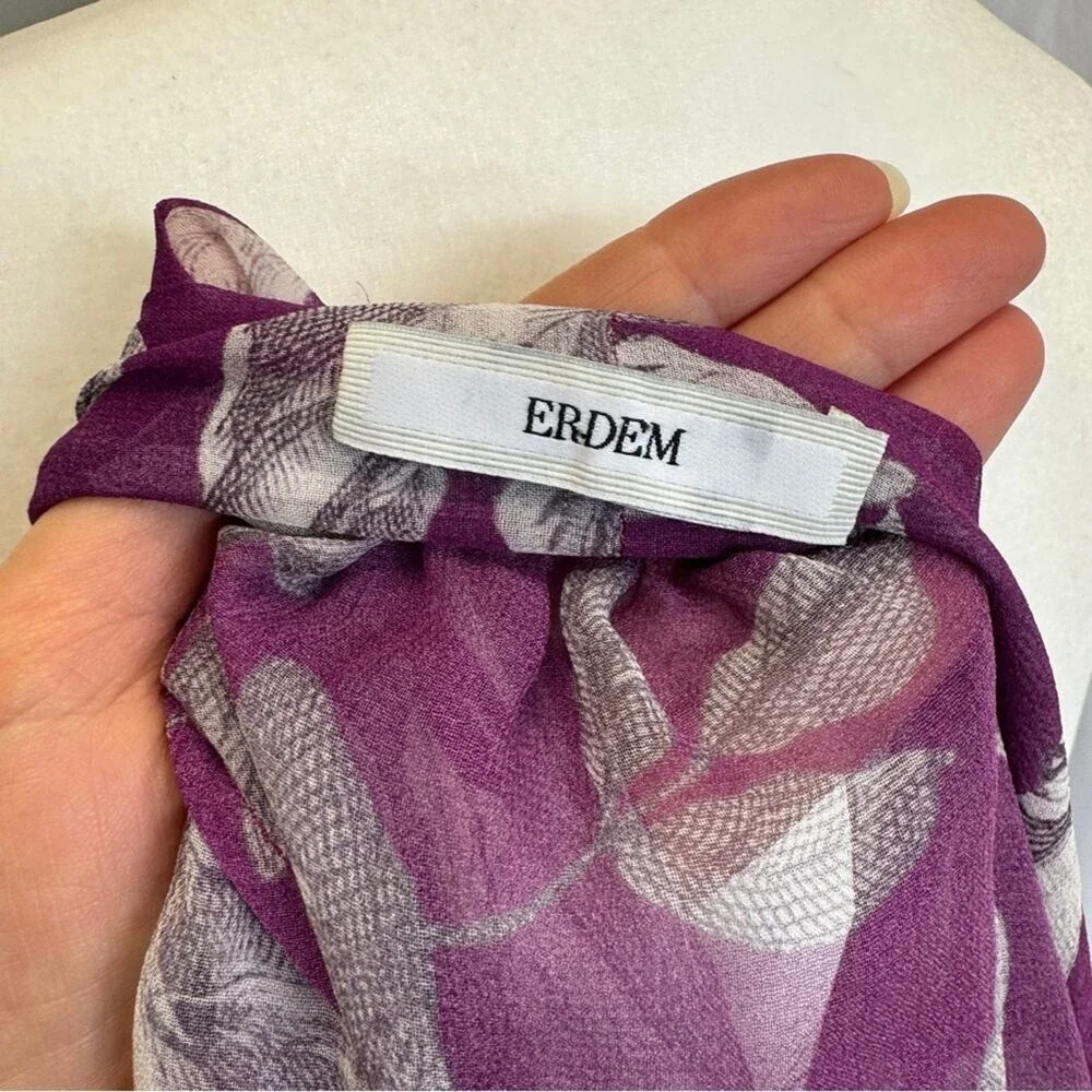 ERDEM‎ Floral Silk Blouse - Size 6